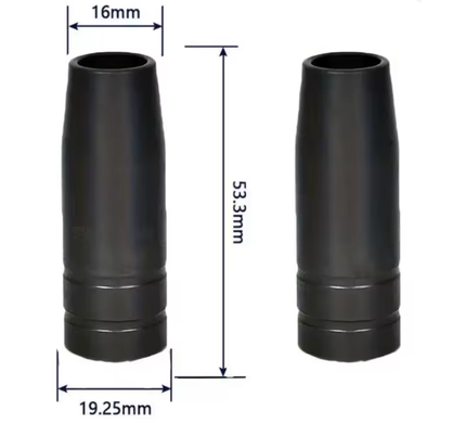 Комплект расходников MIG/MAG MB-15 (1 сопло с керамическим покрытием + 1 распылитель газа + 3 наконечника 0,8 мм.)