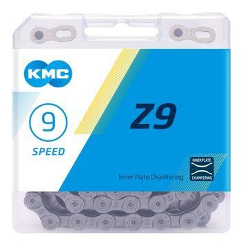 Ланцюг KMC Z9 Grey для 9 швидкісних трансмісій велосипеда