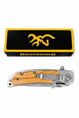 Ніж складаний туристичний 22 см (дерево) Browning 338