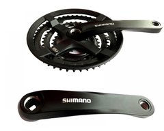 Шатун Shimano TY-501, 170мм. 48х38х28Т із захистом, чорний