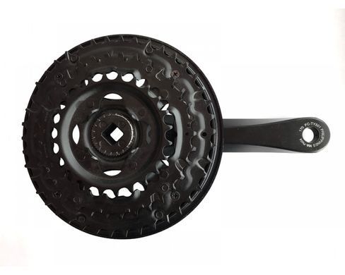 Шатун Shimano TY-501, 170мм. 42х34х24Т с защитой, черный