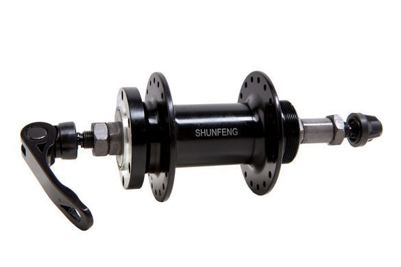 Втулка задняя Shunfeng SF-A210R на промподшипниках под трещетку AL 36H QR Disk Черная